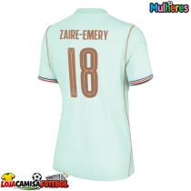 Camisa de Futebol França Warren Zaire-Emery #18 Equipamento Secundário Mulheres Mundo 2026 Manga Curta